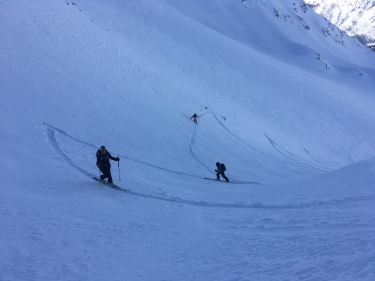 ski de rando a la pointe de bron depuis le Tour